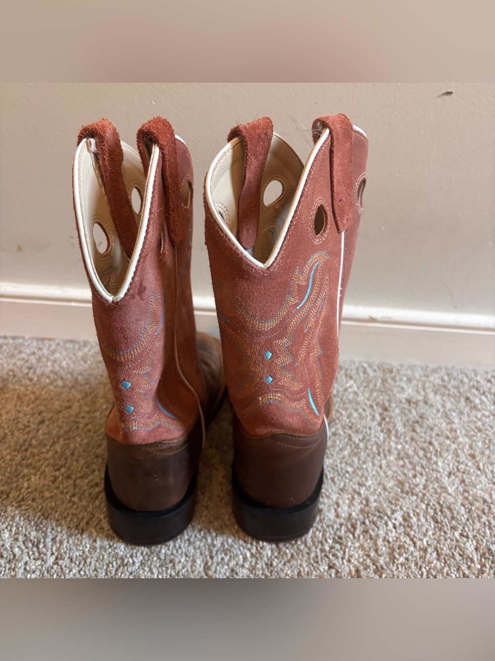 Cody James Boys Western Boots Brown Leather Square Toe Size 2 - Picture 5 of 7